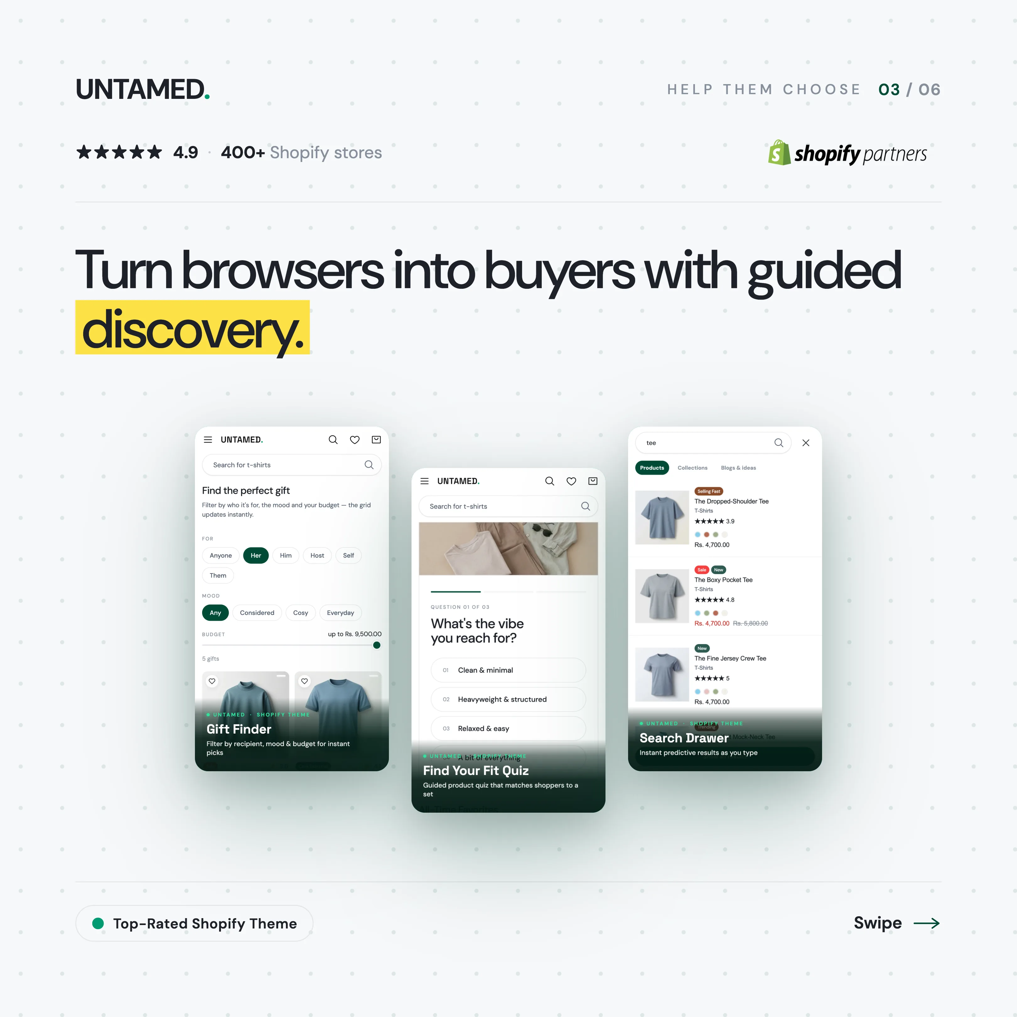 Untamed — discovery features that surface the right product